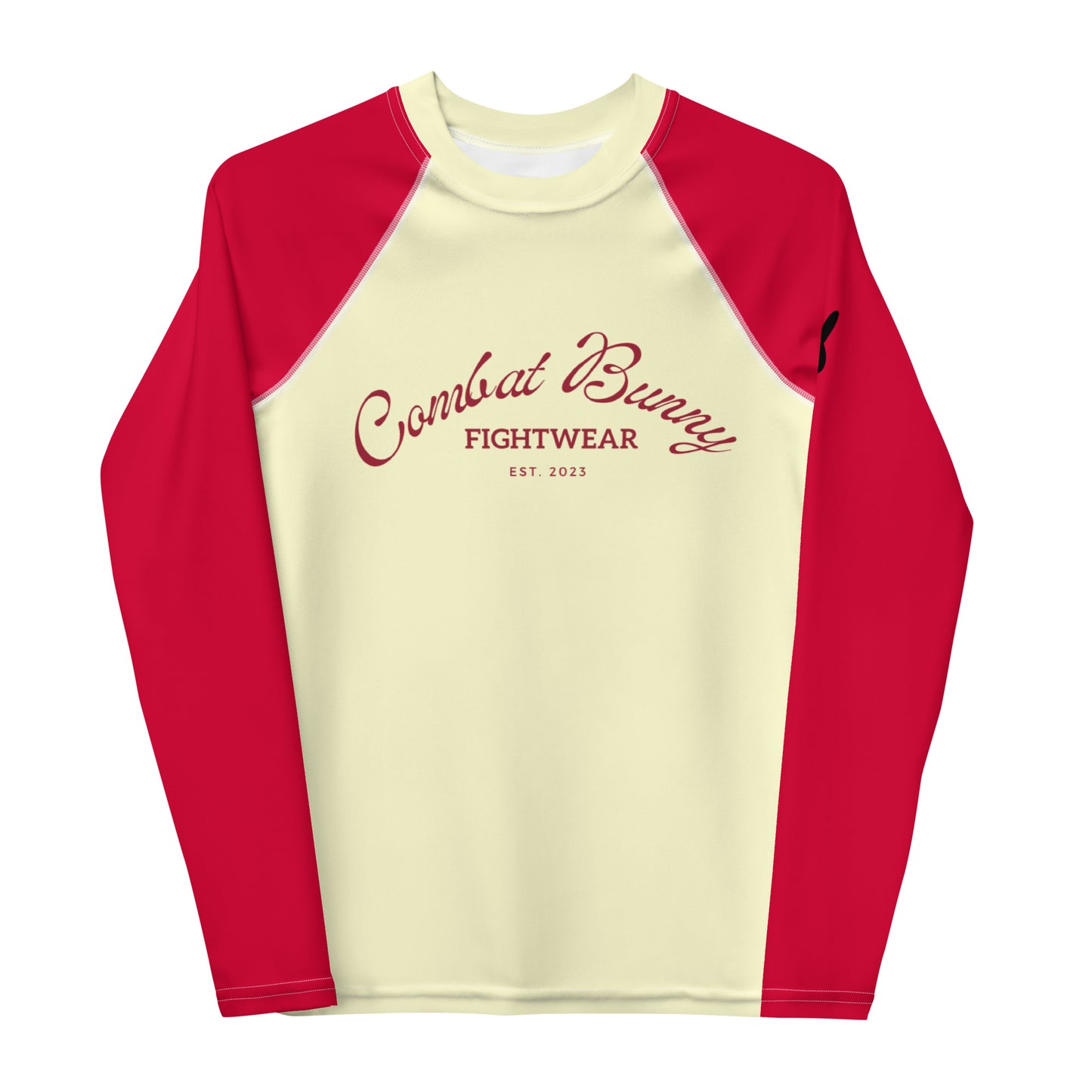 Youth Crimson and Cream Long Sleeve Rash Guard