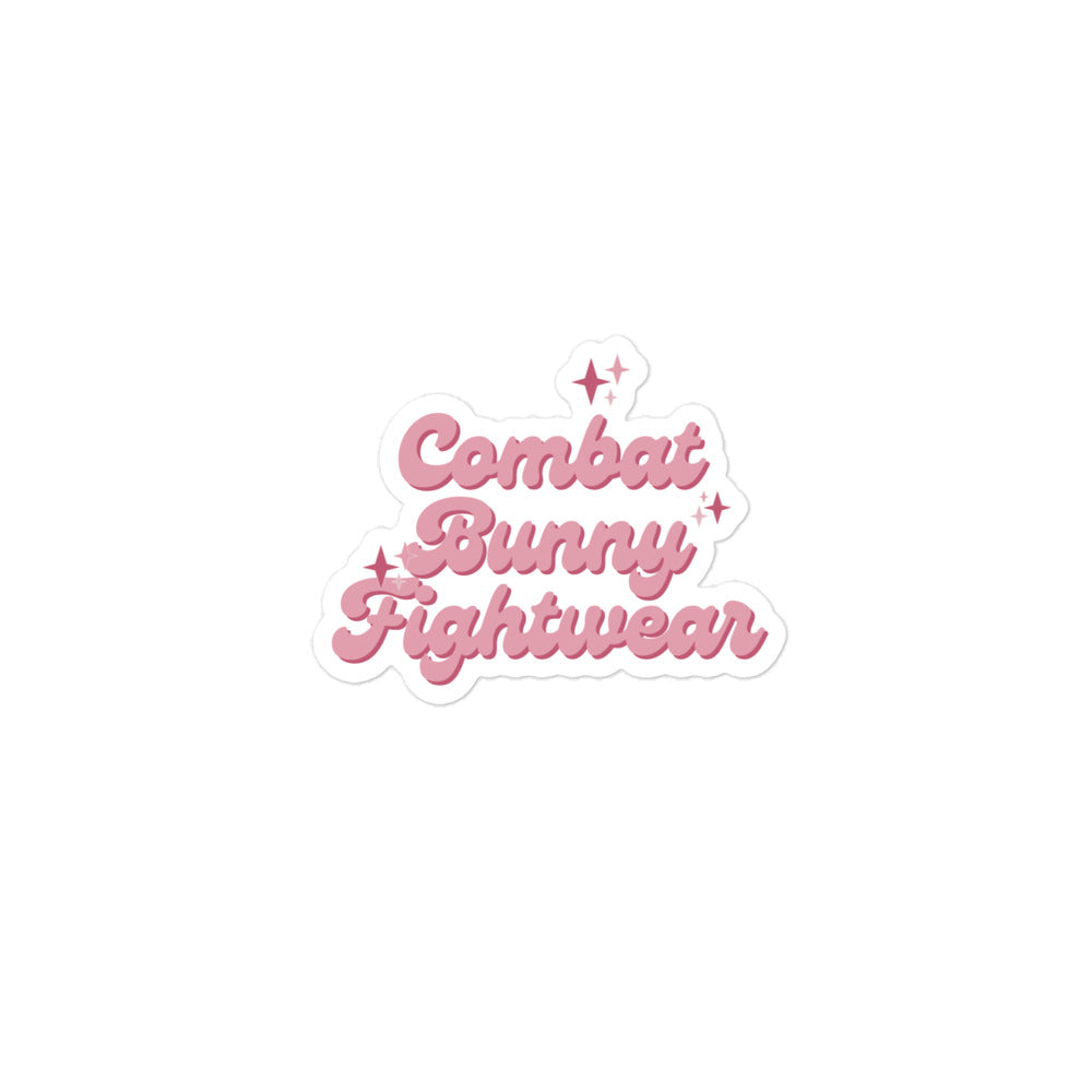 Bubble-free Sparkly Combat Bunny stickers