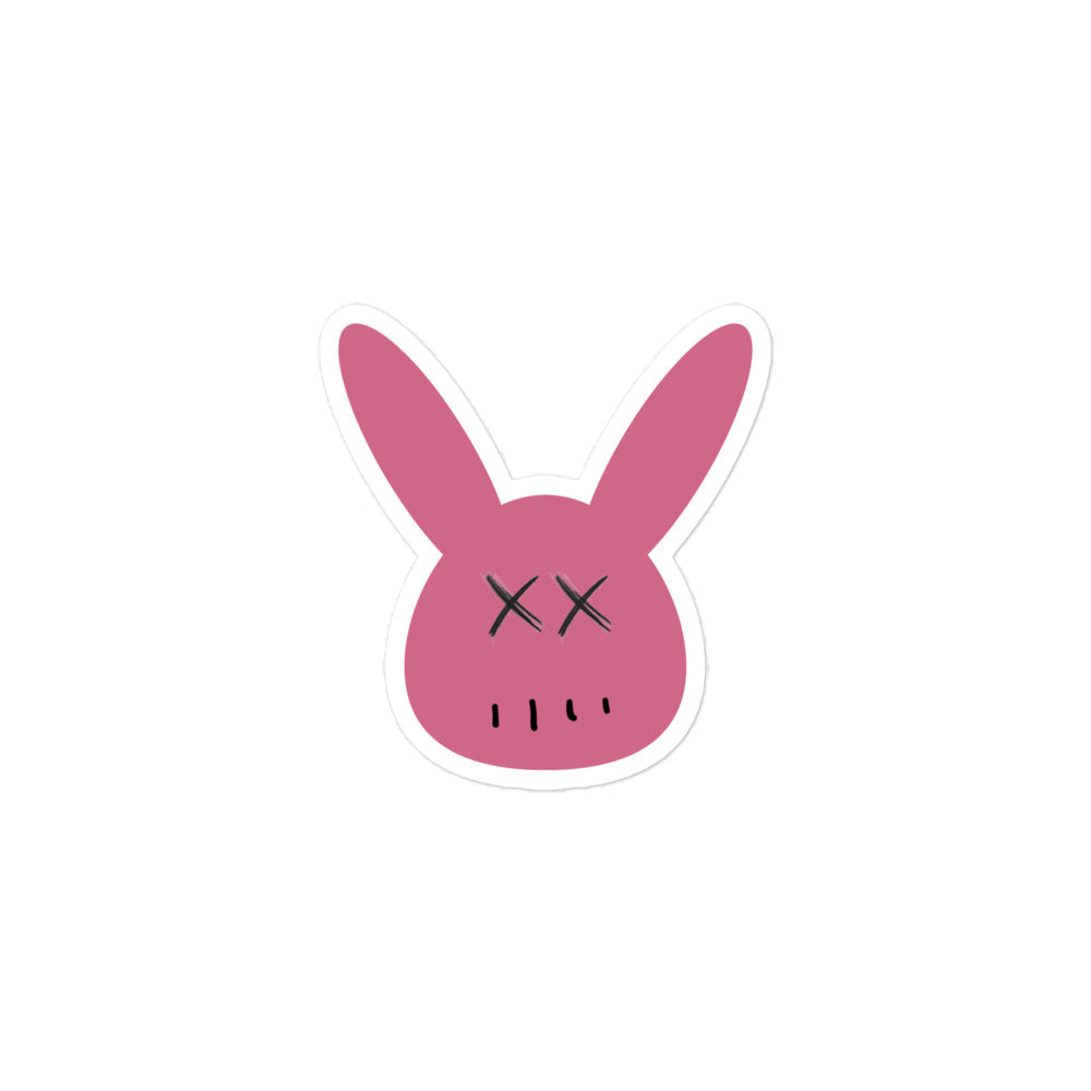 Bubble-free Pink Combat Bunny stickers