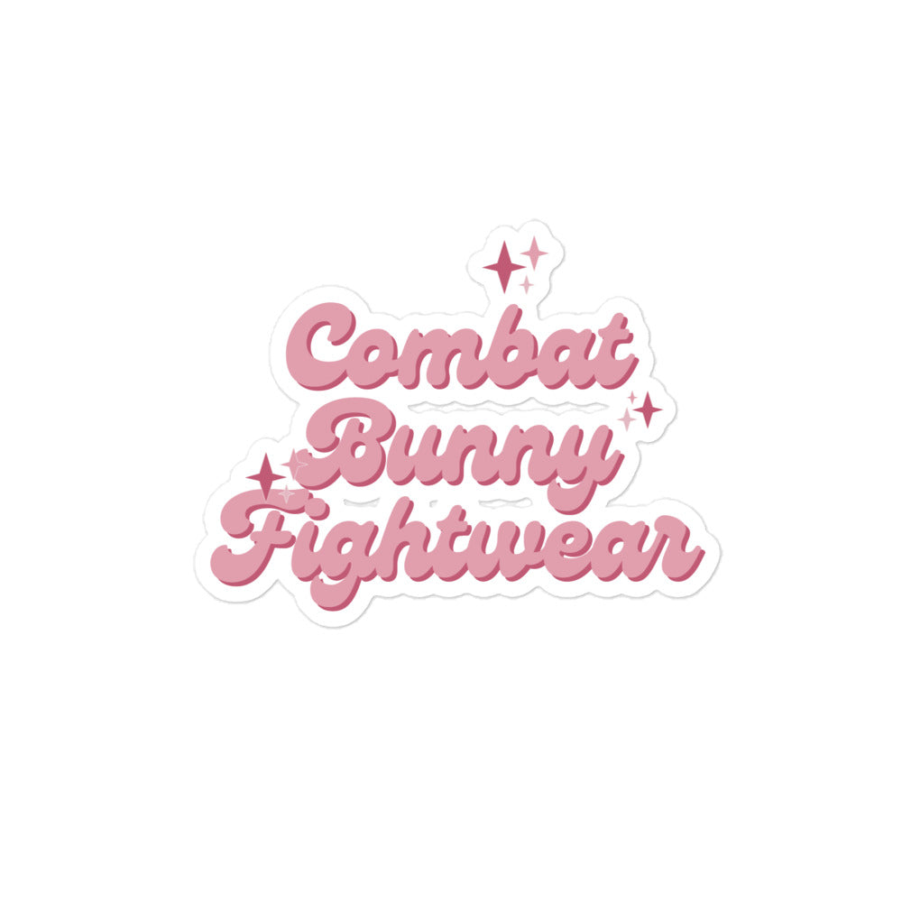 Bubble-free Sparkly Combat Bunny stickers