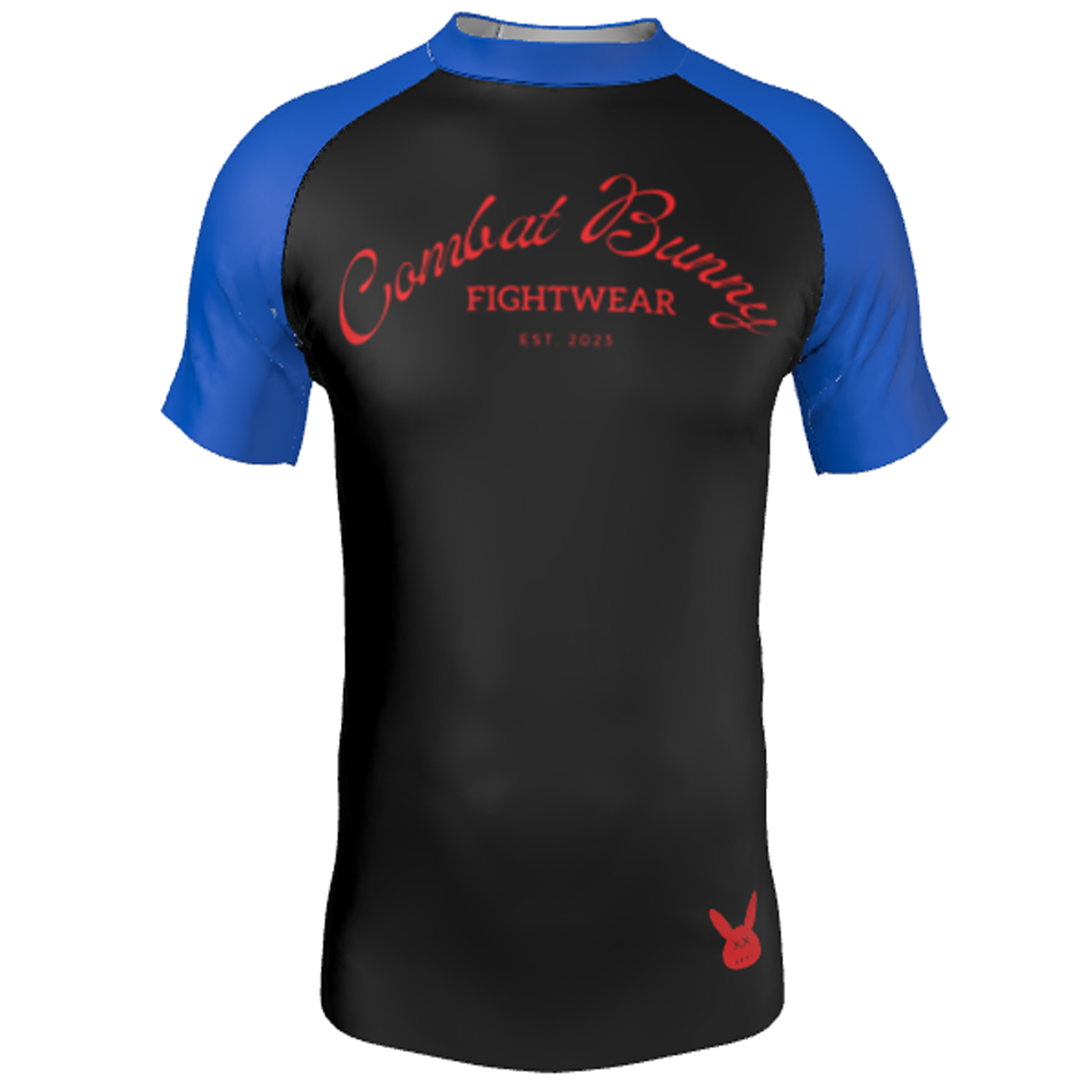 Men's Blue Ranked Rash Guard Short Sleeve – Combat Bunny Fightwear