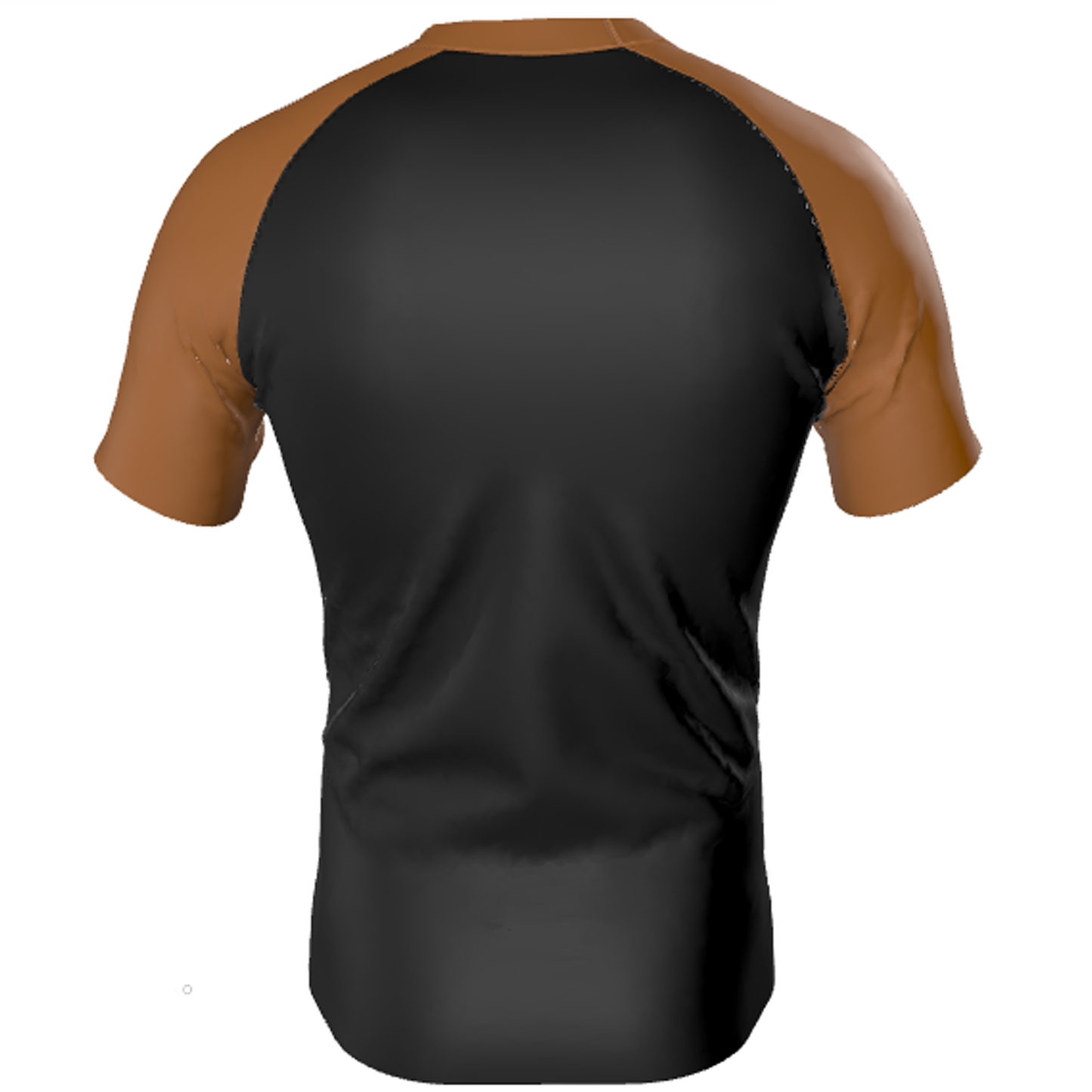 Men's Brown Ranked Rash Guard Short Sleeve