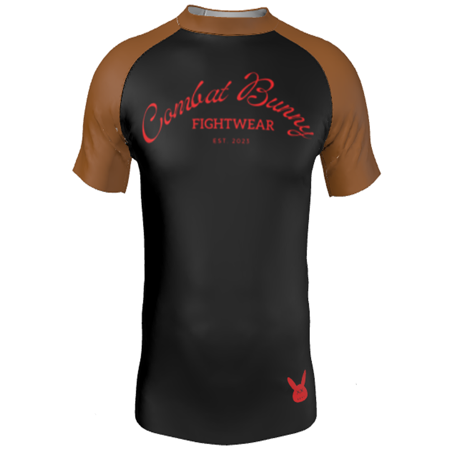 Men's Brown Ranked Rash Guard Short Sleeve