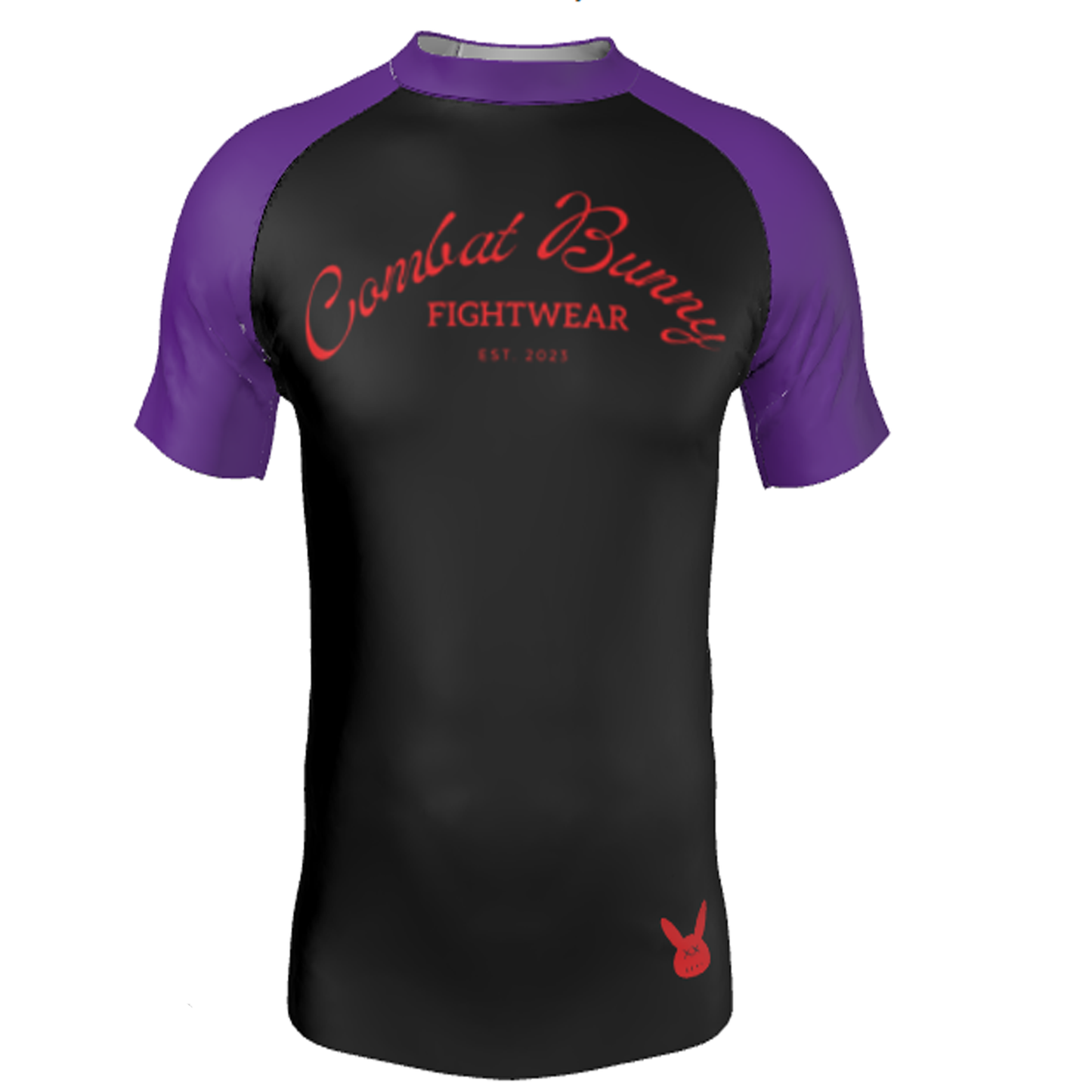 Men's Purple Ranked Rash Guard Short Sleeve