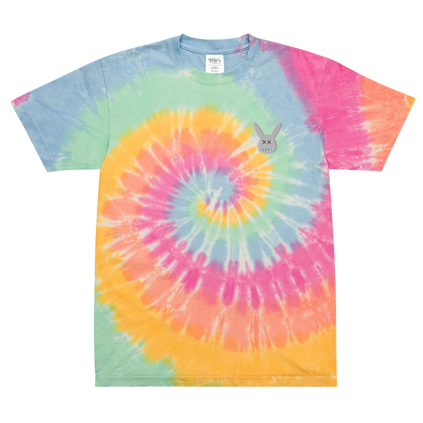 Oversized Combat Bunny tie-dye t-shirt