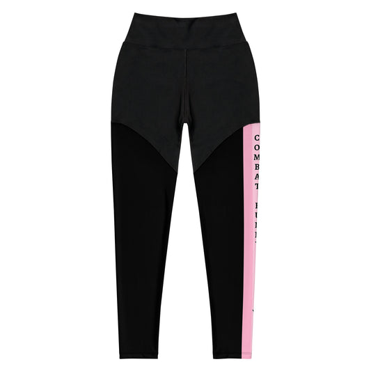 Black and Pink Jiu-Jitsu Compression Leggings