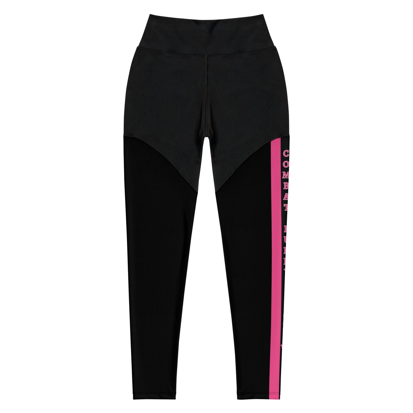 Women's Black and Hot Pink Compression Leggings