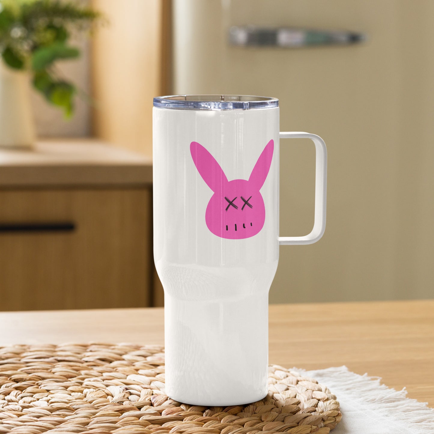 Peace. Love. Jiu-jitsu. Travel mug with a handle