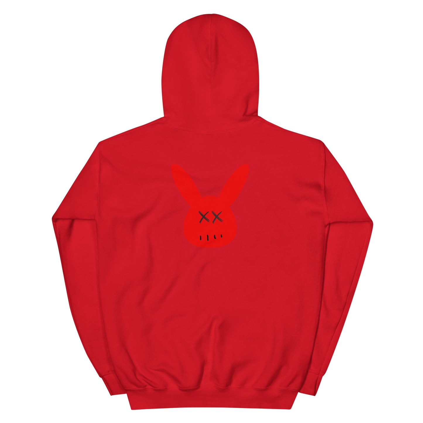 Unisex Red Combat Bunny Hoodie