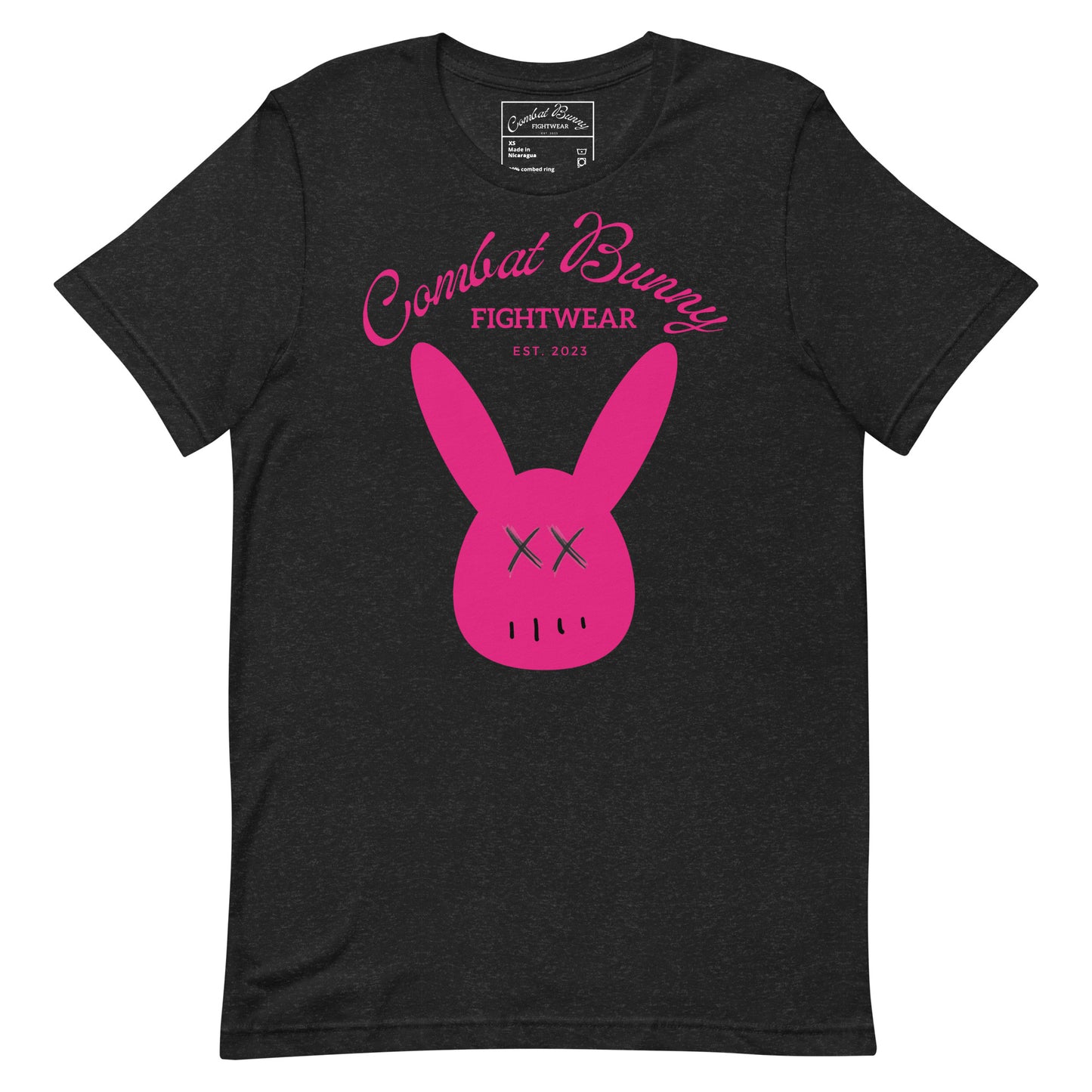 Unisex Hot Pink Combat Bunny T-shirt