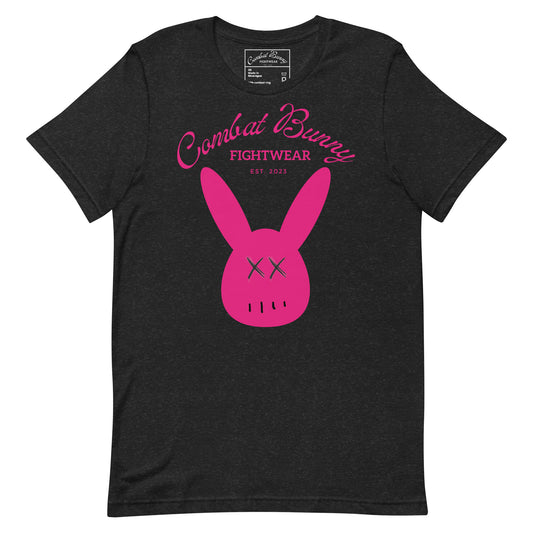 Unisex Hot Pink Combat Bunny T-shirt