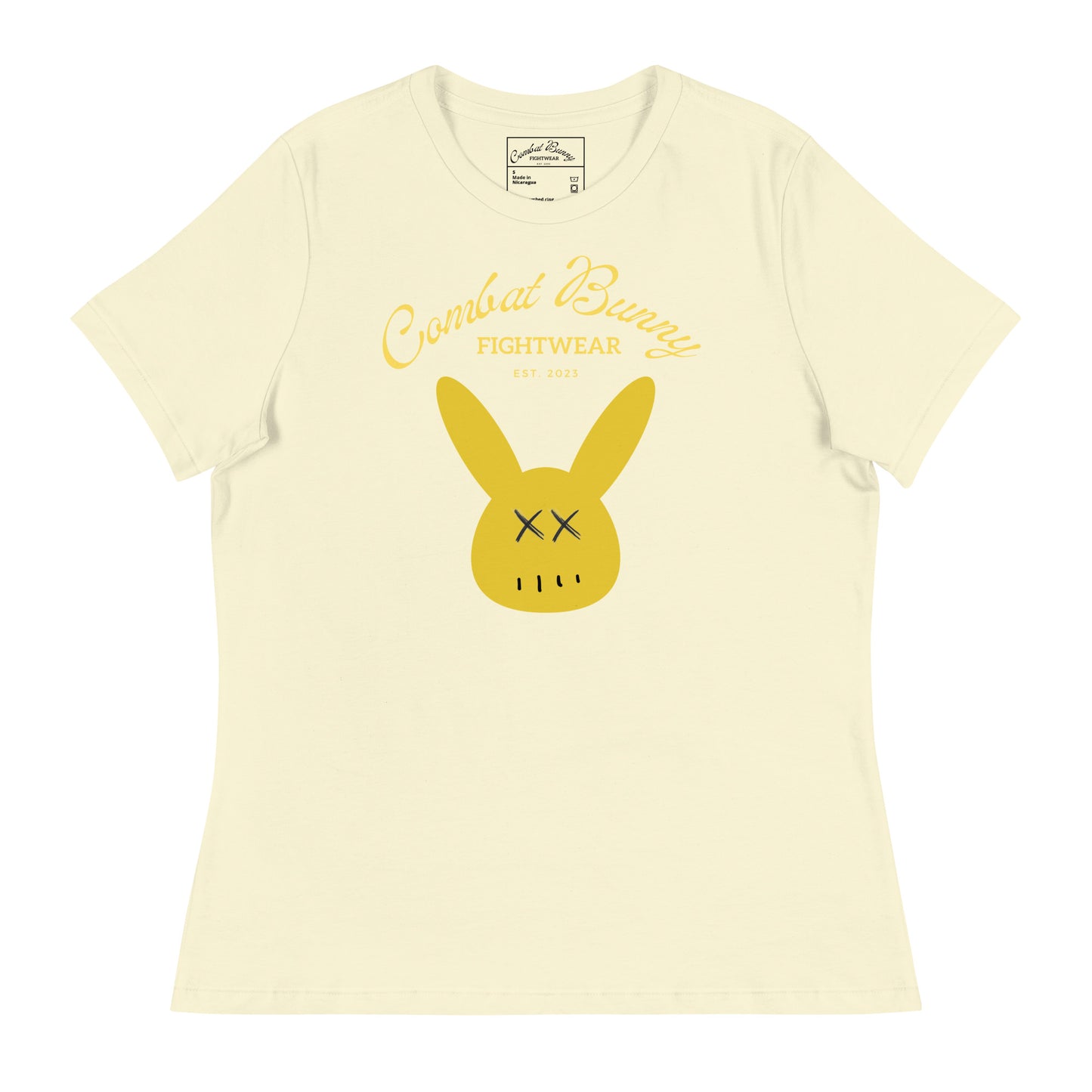 Women's Yellow Combat Bunny Relaxed T-Shirt