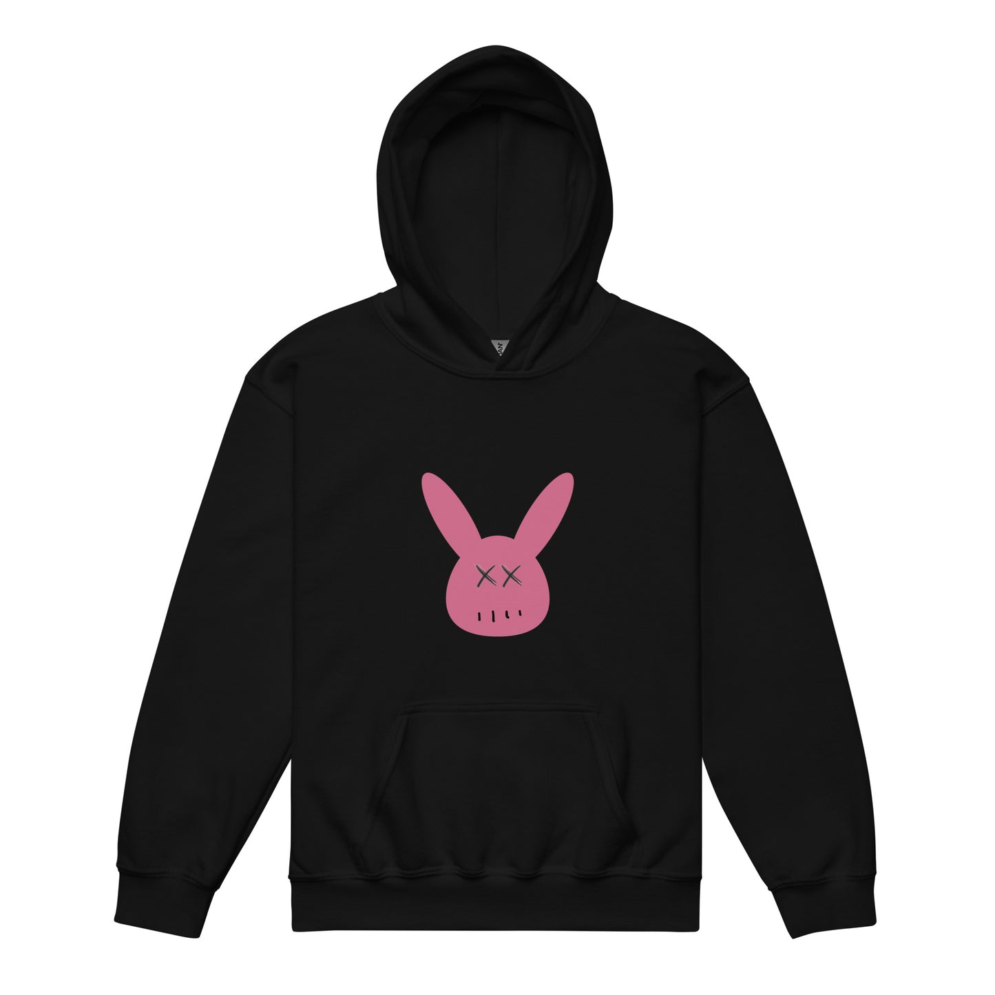 Youth Pink Combat Bunny heavy blend hoodie