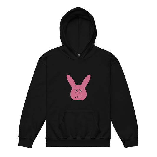 Youth Pink Combat Bunny heavy blend hoodie